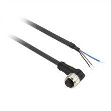 Schneider Electric XZCP0766L2 - Pre wired connectors XZ, elbowed female, M8, 3 p