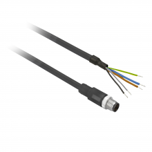 Schneider Electric XZCP1541L2 - Pre wired connectors XZ, straight male, M12, 4 p