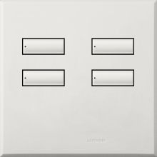 Lutron Electronics QSWE-4BN-AW - QSWE-WALLSTN 4B N/INS AW