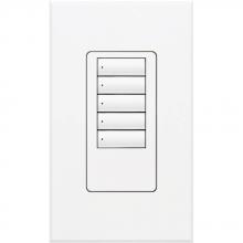 Lutron Electronics QSWS2-5BI-WH - QSWS2 WALLSTN 5B INS WH