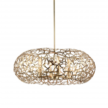 ZEEV Lighting CD10030-8-SG - 8-Light 22&#34; Organic Oval Matte Gold Pendant Light