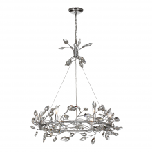 ZEEV Lighting CD10101-6-SL-CL - 6-Light 31&#34; Organic Silver Leaf Ring Chandelier