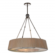 ZEEV Lighting CD10105-8-PN - 8-Light 31&#34; Pleated Fabric Shade Chandelier