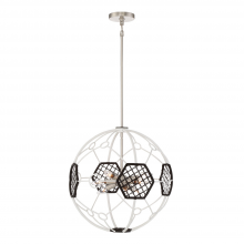 ZEEV Lighting CD10115-9-WT-BK - 9-Light 20&#34; Dyson Globe Sputnik Chandelier