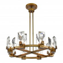 ZEEV Lighting CD10346-8-AGB - 8-Light 32&#34; Aged Brass Wheel Styled Chandelier