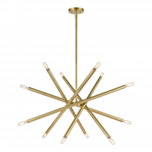 ZEEV Lighting CD10390-12-AGB - 12-Light 32&#34;&#34; Adjustable Aged Brass Sputnik Chandelier