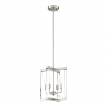 ZEEV Lighting P30083-4-PN - 4-Light 12&#34; Geometric Polished Nickel Pendant Light