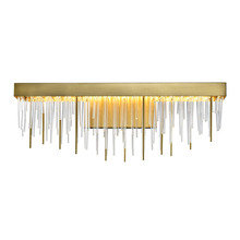 ZEEV Lighting VL10001-LED-24-AGB - LED 3CCT 26&#34; Unique Waterfall Shade Aged Brass Crystal Vanity Light