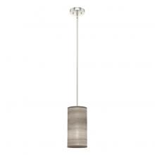 Hunter 19239 - Hunter Solhaven Light Grey Oak and Brushed Nickel 1 Light Mini Pendant Ceiling Light Fixture