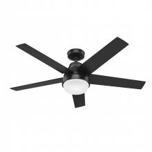 Hunter 51314 - Hunter 52 inch Aerodyne Wi-Fi Matte Black Ceiling Fan with LED Light Kit and Handheld Remote