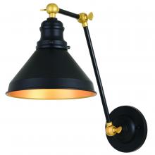 Vaxcel International W0398 - Alexis 8-in. Adjustable Wall Light Oil Rubbed Bronze and Satin Gold