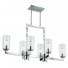 Vaxcel International H0190 - Addison 8L Linear Chandelier Satin Nickel