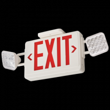 Acuity Brands ECRG SQ M6 - Thermoplastic LED exit/unit combo, red/g