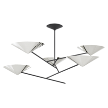 Hudson Valley 9760-PN/BK - Equilibrium Chandelier