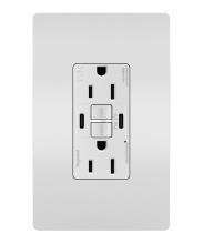 Legrand Radiant 1597TRWRUSBCCW - radiant® Tamper-Resistant 15A Duplex Self-Test GFCI Receptacles with SafeLock® Protection, USB Type 