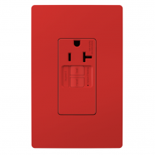 Legrand Radiant 2097TRSGLRED - radiant? 20A Tamper-Resistant Self-Test Simplex GFCI Outlet, Red (10 pack)