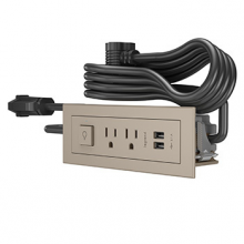 Legrand Radiant RDSZNI10 - Furniture Power Center Basic Switching Unit with 10&#39; Cord - Nickel