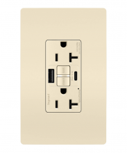 Legrand Radiant 2097TRUSBACLA - radiant® Tamper-Resistant 20A Duplex Self-Test GFCI Receptacles with SafeLock® Protection, Type A/C 