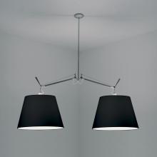 Artemide TOL1052 - TOLOMEO DBL. SHADE SUSP. W/17&#34; DIFF. INC BLACK 2X150W
