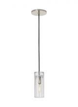 Visual Comfort & Co. Modern Collection SLPD277CN - Sean Lavin Horizon 1-LT dimmable small accent pendant with polished nickel finish and glass shade