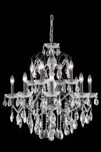  2016D28DB/RC - St. Francis 12 Light Dark Bronze Chandelier Clear Royal Cut Crystal