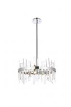  2200D20C - Serena 20 Inch Crystal Round Pendant in Chrome