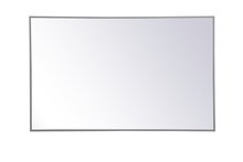 Elegant MR43048GR - Metal frame rectangle mirror 30 inch x 48 inch in Grey