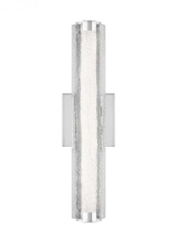 Visual Comfort & Co. Studio Collection WB1867CH-L1 - Cutler 18&#34; Crack Glass LED Sconce