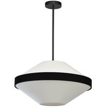 Dainolite PIA-214P-MB-BW - 4LT Incandescent Pendant, MB With WH & BK Shade
