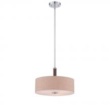 World Imports WI972508 - Jones Collection 3-Light Chrome Convertible Semi-Flush Mount Pendant