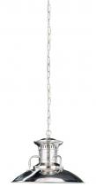 World Imports WI7610137 - 1-Light Brushed Nickel Large Pendant