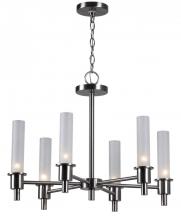 World Imports WI687302 - Dunwoody 6-Light Satin Nickel Chandelier