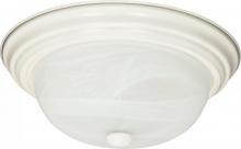 Nuvo 60/221 - 2 Light - 11&#34; Flush with Alabaster Glass - Textured White Finish