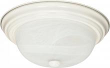 Nuvo 60/222 - 2 Light - 13&#34; Flush with Alabaster Glass - Textured White Finish