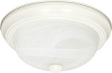 Nuvo 60/223 - 3 Light - 15&#34; Flush with Alabaster Glass - Textured White Finish