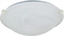 Nuvo 60/276 - 1 Light - 12&#34; Flush with Alabaster Glass - Textured White Finish