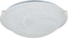 Nuvo 60/277 - 2 Light - 16&#34; Flush with Alabaster Glass - Textured White Finish