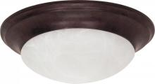 Nuvo 60/280 - 1 Light - 12&#34; Flush with Alabaster Glass - Old Bronze Finish