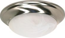 Nuvo 60/283 - 1 Light - 12&#34; Flush with Alabaster Glass - Brushed Nickel Finish