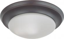 Nuvo 60/3175 - 1 Light - 12&#34; Flush with Frosted White Glass - Mahogany Bronze Finish