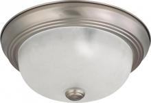 Nuvo 60/3261 - 2 Light - 11&#34; Flush with Frosted White Glass - Brushed Nickel Finish