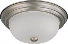 Nuvo 60/3262 - 2 Light - 13&#34; Flush with Frosted White Glass - Brushed Nickel Finish