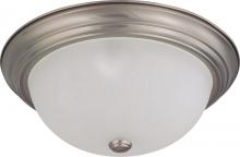 Nuvo 60/3263 - 3 Light - 15&#34; Flush with Frosted White Glass - Brushed Nickel Finish