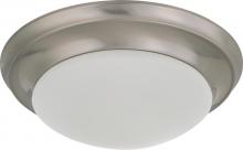 Nuvo 60/3271 - 1 Light - 12&#34; Flush with Frosted White Glass - Brushed Nickel Finish