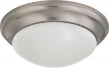 Nuvo 60/3272 - 2 Light - 14&#34; Flush with Frosted White Glass - Brushed Nickel Finish