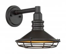 Nuvo 60/7041 - Blue Harbor - 1 Light Sconce with- Dark Bronze and Gold Finish