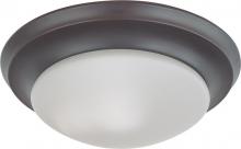 Nuvo 62/787 - 12&#39;&#39; - LED Flush with Frosted Glass- Mahogany Bronze Finish- 120-277V