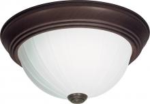 Nuvo SF76/247 - 2 Light - 13&#34; Flush with Frosted Melon Glass - Old Bronze Finish