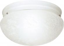 Nuvo SF76/614 - 2 Light - 12&#34; Flush Alabaster Glass - Textured White Finish