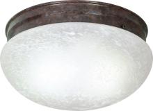 Nuvo SF76/676 - 2 Light - 12&#34; Flush with Alabaster Glass - Old Bronze Finish